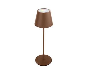 Velamp JOSEPHINE - Lampada da Tavolo LED - Senza fili ricaricabile - Impermeabile, adatta per interni ed esterni - Colore Corten