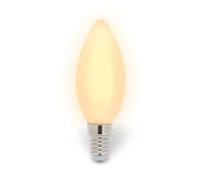 Velamp lampadina LED a filamento diffusore Opal - Forma Oliva (C35) - Attacco a vite piccolo (E14) - Potenza 4W Equivalenti 40W - Luminosità 470lm - Temperatura colore 3000K (luce calda)