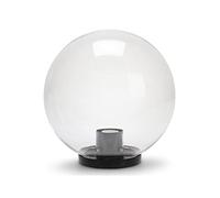 Velamp Lampione da esterno, 250mm, Attacco E27, Compatibile LED, Impermeabile IP44, per Giardini, Parchi, Condomini, Terrazzi, Trasparente