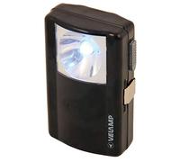 VELAMP LANTERNETTE Astuccio LED. Lampada Tascabile in Metallo. Torcia Super Luminosa 40 Lumen. Funziona con 1 pila 3R12 o 3LR12. per Campeggio, Trekking, emergenze, casa, Nero