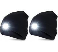 Velamp Lighthouse, Beretto LED Unisex Adulto, Nero, Taglia unica (Confezione da 2)