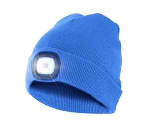 Velamp Lighthouse, Cappellino con Luce LED Frontale, 100 Lumen, Ricaricabile, Lavabile. per Campeggio, Jogging, Lavoro Unisex Adulto. Sky Blue, Blu, Taglia Unica