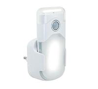 Velamp Luce notturna a LED con luce di emergenza automatica, anti-blackout, pratica funzione torcia elettrica, con sensore di movimento e sensore PIR, presa orizzontale