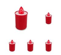 Velamp Lumino Elettrico a Led 9 cm, Durata 90gg, rosso con Luce fissa rossa (Confezione da 5)