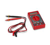 Multimetro Digitale. Tester digitale tascabile 6 funzioni, con Sonde. Amperometro, Voltmetro, ohmmetro, verifica continuità, DC/AC, diodo, batteria, resistenza.