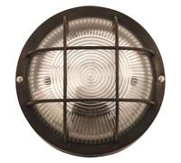Velamp Plafoniera da esterno Bubble rotonda – Attacco lampadina E27 60W Max – IP44 – Nero