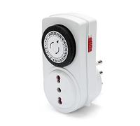 VELAMP Presa Temporizzata - Programmatore timer giornaliero - Spina grande 16 A e Presa bivalente 10/16A - Carico max 3600W/16A