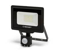 VELAMP Proiettore LED SMD 20W - Sensore di movimento - Impermeabile IP44 - Bianco Freddo 6500K - Colore Nero - Ideale per esterni come faro di sicurezza