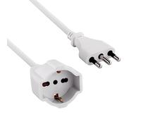 VELAMP PROLITS-5 Prolunga 5 mt: Spina 16A e Presa polivalente (schuko + 10/16A), Bianco-Sezione Cavo 3G1,5 mm, 230 V