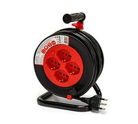 Velamp Reel It 15 Prolunga Elettrica Con Avvolgicavo, Nero/Rosso, 15 Metri