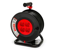 Velamp Prolunga Elettrica con Avvolgicavo 25mt 4 Prese Polivalenti (Schuko