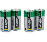 Velamp R14/2BP Set 2 Pile R14 Mezza Torcia Heavy Duty BL, Verde, Set di 4 Pezzi