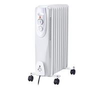 Velamp Radiatore ad Olio 9 elementi 2000 W - riscaldamento silenzioso e uniforme, 9 lamelle efficienti, termostato regolabile, ruote trasportabili