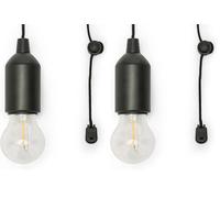 Velamp Retrò - Lampadina LED portatile a batteria - Con cordoncino - Luminosa e di grande autonomia - Facile da usare, sicura e resistente - Ideale per interni ed esterni - Colore nero