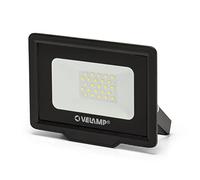 Velamp Proiettore LED SMD 20W - Impermeabile IP65 - Luce Bianco Naturale 4000K - Colore Nero - Ideale per Esterni