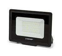 Velamp Proiettore LED SMD 50W - Impermeabile IP65 - Luce Bianco Naturale 4000K - Colore Nero - Ideale per Esterni