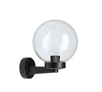 Velamp SPH206P - Applique da Esterno LED da Parete 200mm⌀ E27, Trasparente | Sfera Lampada Lampione da Giardino e Spazi Esterni IP44, Ultra Durevole e Resistente PMMA, Lampadina (non Inclusa) Fino a 40W