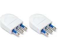 VELAMP Spina volante Plug-It-16A, diritta, 16A, 2P + E, bianca, 1 unità (Confezione da 2)