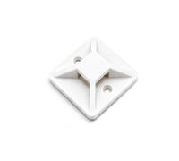 VELAMP Supporti Adesivi per Fascette Bianche 28x28mm, Set da 100 Pezzi, Base Adesiva per Cablaggio, Fermacavi Autoadesivi per Organizzazione Cavi Elettrici, Casa, Ufficio e Auto