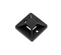 VELAMP Supporti Adesivi per Fascette Cable Tie Neri 19x19 mm, Set da 100 Pezzi, Base Adesiva per Cablaggio, Fermacavi Autoadesivi per Organizzazione Cavi Elettrici, Casa, Ufficio e Auto