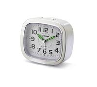 Velamp Sveglia da Comodino, Sveglia Analogica al Quarzo Silenziosa con Luce Senza Ticchettio, Semplice Orologio da Tavolo con funzione Snooze,Adatto per Camere da Letto, scrivanie, viaggi...