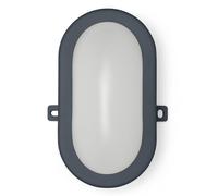 Velamp TARTARUGA Plafoniera LED impermeabile (IP44) - 450 lumen luce bianca naturale 4000K. Ideale per montaggio all’esterno - Colore antracite