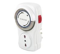 Velamp Timer Meccanico Settimanale da Presa - programmatore On/Off Giornaliero/Settimanale - Controllo Elettrico Elettrodomestici - Regolazione Automatica