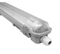 Velamp TNE218 Plafoniera stagna IP65 60 cm con tubi T8 LED, luce neutra