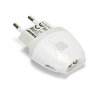 VELAMP Torcia d'Emergenza Automatica con Funzione Luce di Cortesia, LED 1 W, Bianco, 7.96 x 4.9 x 2.42 cm