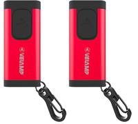 Velamp WILSON: Torcia COB ricaricabile con moschettone. In alluminio. Colori assortiti (Confezione da 2)