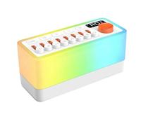 Velaryx Altoparlante Bluetooth 3 in 1 - Macchina rumore bianco per neonati, bambini e adulti con luce notturna LED a 12 colori, aiuto per dormire, 8 suoni naturali e esercizi di respirazione guidata
