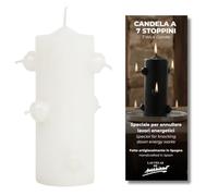 VELAS MARIANO Velon nero 7 stoppini, altezza 16 cm x larghezza 5,5 cm, per rituali di pulizia (bianco)