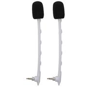 VELATEMOR 2 Pcs Microfono di Sostituzione del Gioco da Gioco, Microfono Boom per A40 TR, con Spina Oro, Che Annulla il Rumore Che Ha Suoni Chiari il Microfono Boom staccabile. (WHITE)