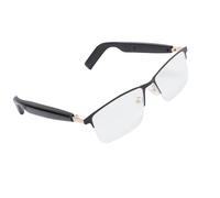 VELATEMOR AI Smart Glasses, Bluetooth 5.4 Incorporato Microfono e Altoparlanti, IP54 a Prova di Filtro Azzurro Blue VOCE CONTROLLE Smart per Uomini Donne, Business Commerciale di Incontri