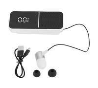 VELATEMOR Bluetooth in Cuffie per le Orecchie, Cuffie per Orecchie Singoli con Display Digitale per Vibrazioni Chiamate, Tempo di Standby 160H per i Telefoni Cellulari TV per Computer TV (WHITE)