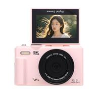VELATEMOR Camera Digitale WiFi, 5K 75MP 18x Zoom da 3 Pollici a Schermo Selfie Fotocamera, con Luce LED e Scheda di Memoria da 32 GB, per Fotografia Professionale