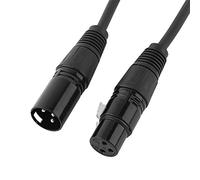 VELATEMOR Cavo Microfonico XLR Schermato per Nitido da Studio, Cavo XLR M/F a 3 Pin per Console, 10 M per Registrazione Professionale (1M)