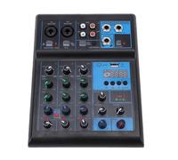 VELATEMOR Console a Basso Rumore Mixer a 4 con Indicatori LED per Spettacoli Dal e Studi di Registrazione