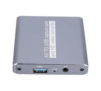 VELATEMOR Convertitore da AV a Digitale, Scheda di Acquisizione Video USB 3.0 per VCR, DVD e, Converte L'analogico in HD 1080p, con Cavi AV e Adattatore USB C, per il Retrogaming e i