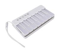 VELATEMOR Giocattolo per Pianoforte con Tastiera, Giocattolo Musicale per Pianoforte Tascabile Multifunzionale con 7 Luci Colorate, Metodi di Riproduzione Multipli per il Bianco Presente