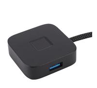 VELATEMOR Lettore di Impronte Digitali USB, Scanner Biometrico per Chiavi di Sicurezza, capacità di 10 Impronte Digitali, Cavo da 1,5 M, Crittografia File e Gestione Password (BLACK)
