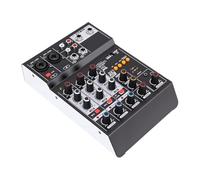 VELATEMOR Mixer Audio Professionale Scheda Audio Console, Mixer DJ USB MP3 Bluetooth con Alimentazione 48V per Registrazione su Computer Karaoke Studio Streaming Live