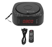 VELATEMOR Player CD Portable, Desktop Bluetooth Radio CD Player con Telecomando Altoparlante, Display Dimmerabile di Ricarica USB 'orologio, SleepTimer per (Spina europea)