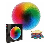 VELATEMOR Puzzle Rotondo con Sfumature di Mille Colori, Puzzle con Motivo a Lettere da 1000 Pezzi, Riduce lo Stress per i Giovani Dai 15 Ai 35 Anni