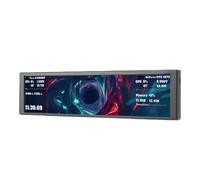 VELATEMOR Schermo Monitor di system da 9,2", Pannello Sensore per PC con Display Temperatura CPU GPU, Secondo Schermo Alimentato Tramite USB, Mini Monitor Laterale Personalizzabile per (BLACK)
