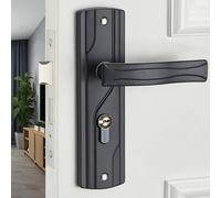 VELATEMOR Serratura Maniglia della Porta, Set di Serrature per Porte della Camera da Letto, Cuscinetto Silenzioso, Facile Installazione della Leva della Porta Universale Set con Chiavi per