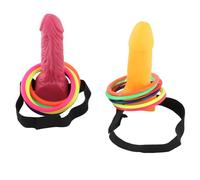 VELATEMOR Set di Giocattoli Colorati per Addio Al Nubilato, Fascia Elastica e Materiale Sicuro, Giochi Hoopla da 2 Confezioni per Compleanno di Adulti e Feste con Bevute, Rosa Viola (COLORFUL)