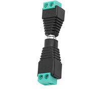 VELATEMOR Socket DC di Potenza Maschile/femminile, Connettore di Alimentazione DC 5,5 X 2,1 Mm -L'effetto di Alimentazione di Trasmissione è una Buona Prestazione di per le Luci a LED per le (GREEN)