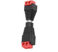 VELATEMOR Socket DC di Potenza Maschile/femminile, Connettore di Alimentazione DC 5,5 X 2,1 Mm -L'effetto di Alimentazione di Trasmissione è una Buona Prestazione di per le Luci a LED per le (rosso)