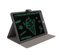 VELATEMOR Tablet da 12 Pollici di Scrittura LCD con PU Case Pen Nero, Tasti Elettronici Riutilizzabili per la Redazione per la Redazione di Appunti, Blocco Note Digitali per Bambini Adulti